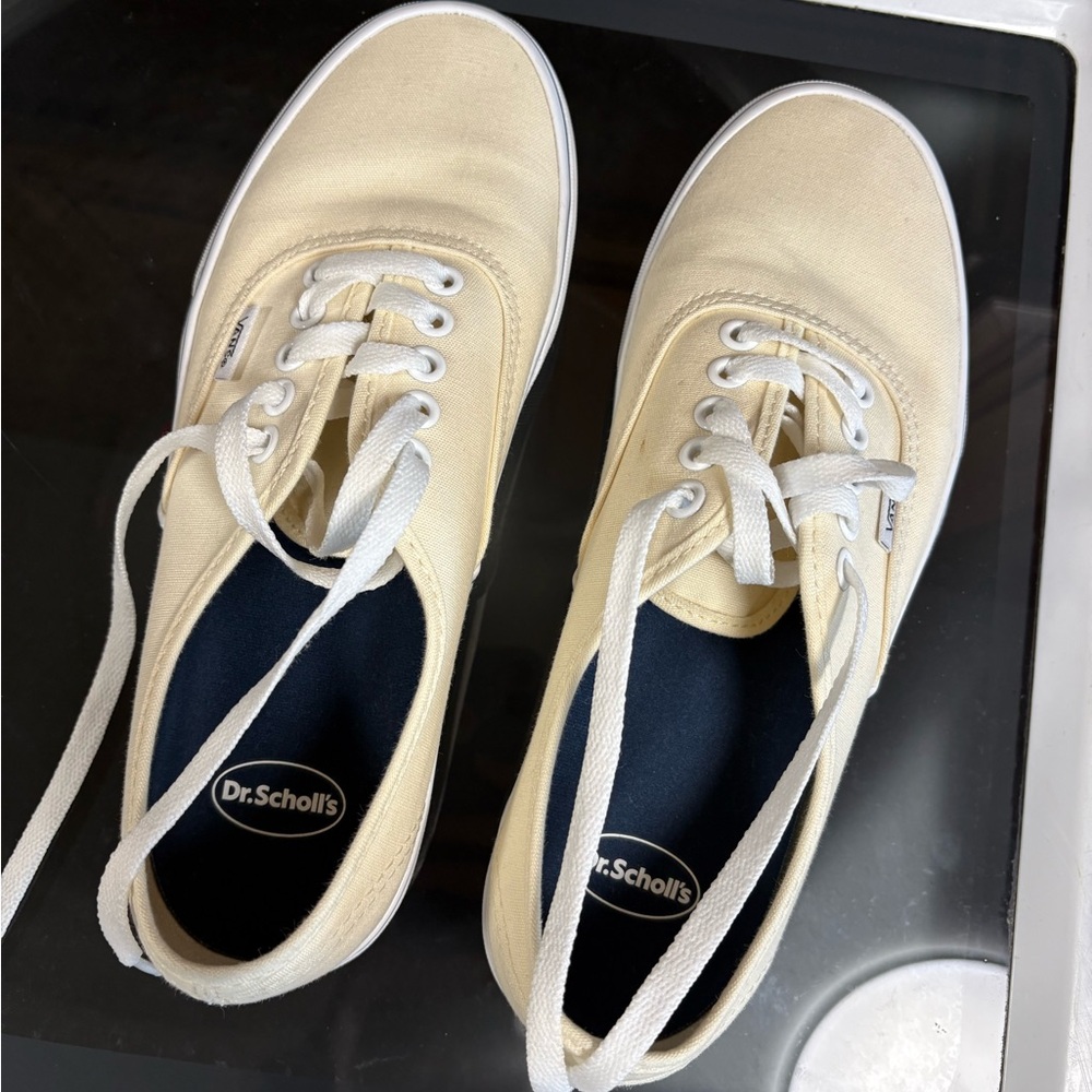 Vans Cream Canvas Sneakers